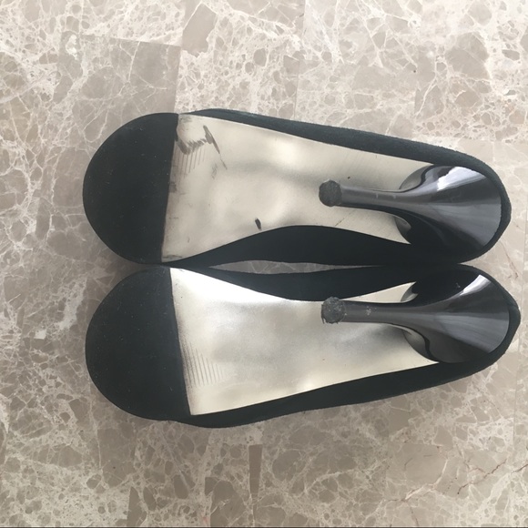 Steve Madden Black Suede Platforms - Picture 4 of 7